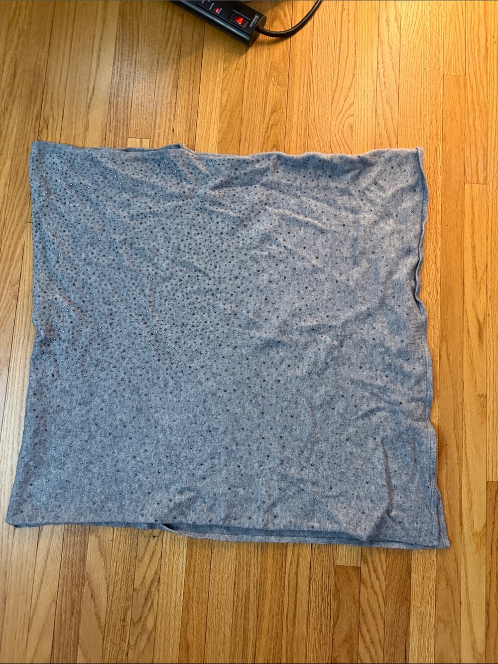 La Fiorentina Sky Blue Knit Cape with Dot Texture